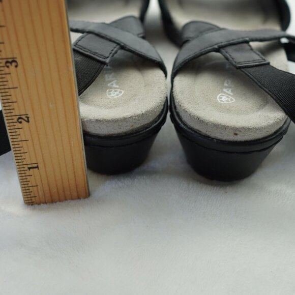 Ariat Black Leather Comfort Sandals Size 8B - Picture 4 of 11